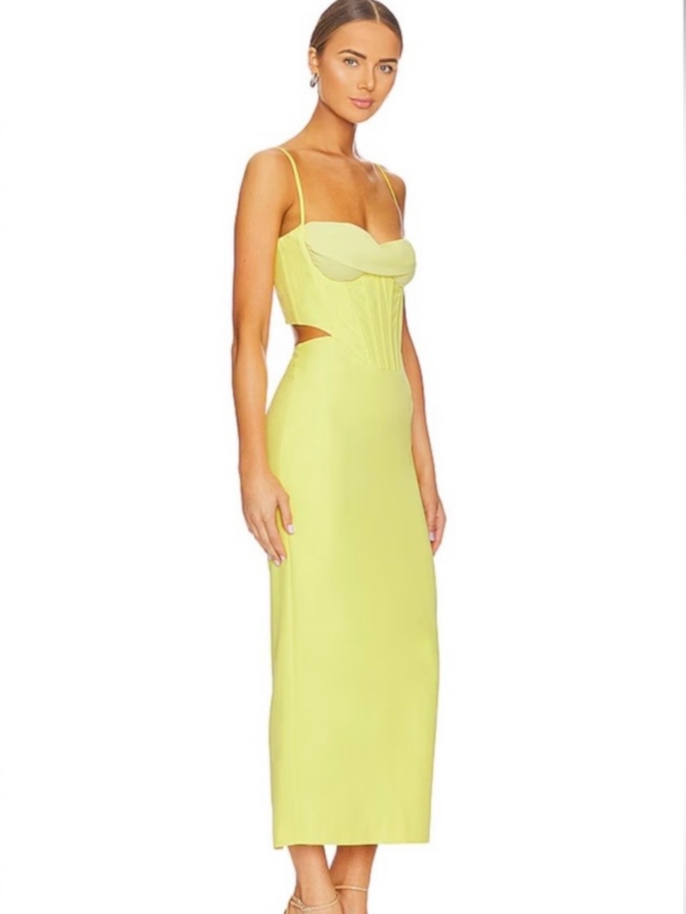 Women’s Bardot Martini Midi Dress in Limoncello